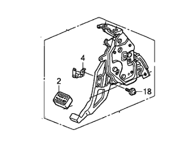 Acura 47100-S3V-A12 Pedal Assembly, Foot Parking Brake