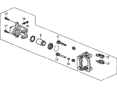 43019-S3V-A00RMN Acura Caliper Sub-Assembly Illustration 1 of 1