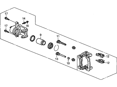 2001 Acura MDX Brake Caliper - 43018-S3V-A00