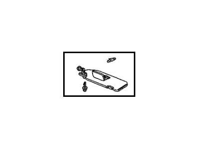 Acura 83230-S3V-A12ZB Passenger Side Sunvisor Assembly (Light Saddle) (Mirror)