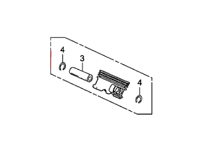 Acura 13030-RDJ-A00 Piston Set (Over Size) (0.25)