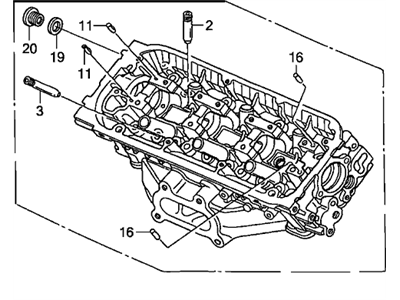 2006 Acura MDX Cylinder Head - 12100-RDJ-305