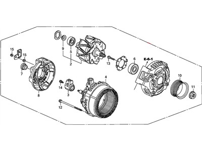 31100-RTA-023RM Acura Alternator Assembly (Csd73) (Reman) (Denso) Illustration 1 of 1