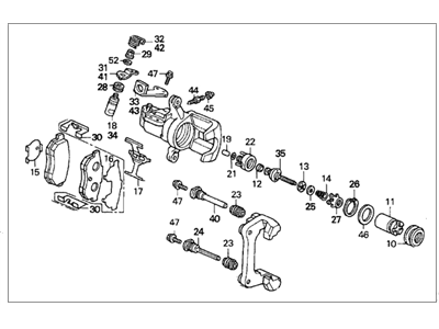 Acura 43019-S04-003 Left Rear Brake Caliper Sub-Assembly