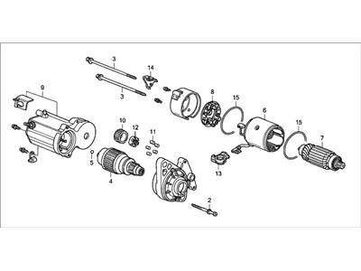 Acura 31200-P54-003 Starter Motor Assembly (Dxdr6) (Denso)