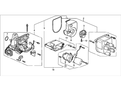 Acura Integra Distributor - 30100-P30-006