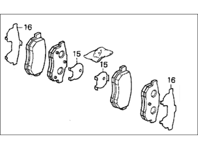 Acura 43022-SR2-040 Rear Disc Brake Pad Set (7Clp-13S)