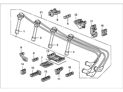 1995 Acura Integra Spark Plug Wire - 32722-P30-000