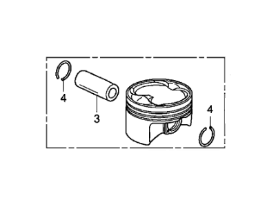 Acura 13030-RL5-A00 Piston Set (Over Size) (0.25)