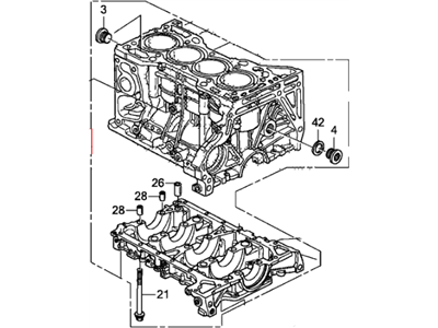Acura 11000-R40-811 Block Assembly, Cylinder (Dot)