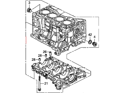 2015 Acura ILX Engine Block - 11000-R40-811