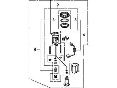 Acura 17045-TA0-A00 Fuel Pump Module Set