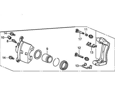 Acura ILX Brake Caliper - 45019-T2F-A00RMN