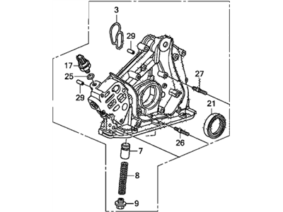 Acura 15100-R70-A11 Pump Assembly, Oil