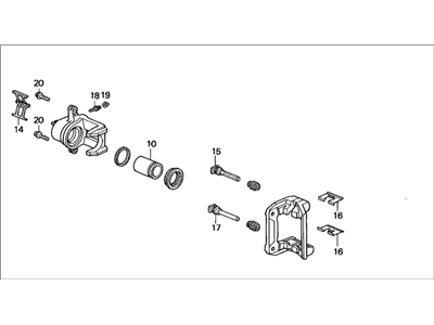 Acura 06432-SX0-505RM Right Rear Caliper Sub-Assembly (Reman)