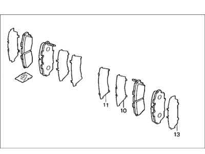 1998 Acura RL Brake Pad Set - 45022-SX0-J02