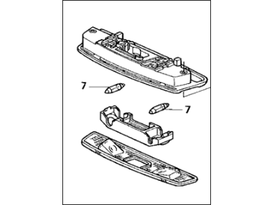 Acura 34400-SM4-003ZJ Light Assembly, Front Map (Clear Gray)