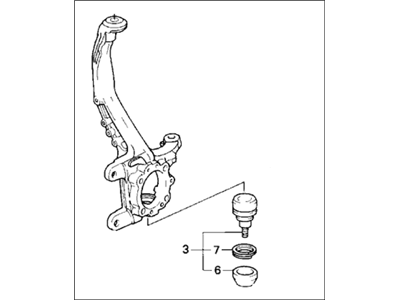 1998 Acura CL Steering Knuckle - 51215-SX0-902