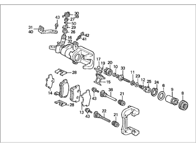 Acura 43018-SV5-A00RM Right Rear Caliper Sub-Assembly (Reman)