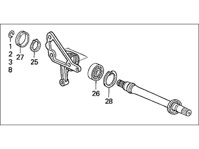 2005 Acura TL Axle Shaft - 44500-SDB-A00