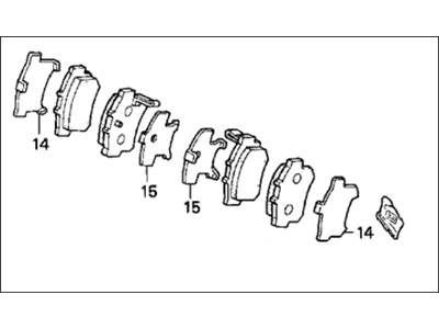 43022-SV4-A20 Acura Rear Disc Brake pad Set Illustration 1 of 1