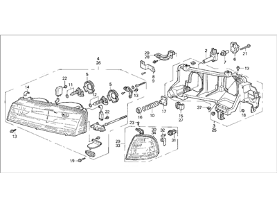 75120-SW5-A01 Acura Molding, Front Grille Illustration 1 of 1