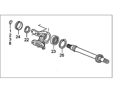 Acura 44500-SCV-A10 Front Half Shaft Assembly (At)