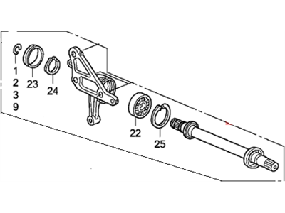 2008 Acura TL Axle Shaft - 44500-SJA-000