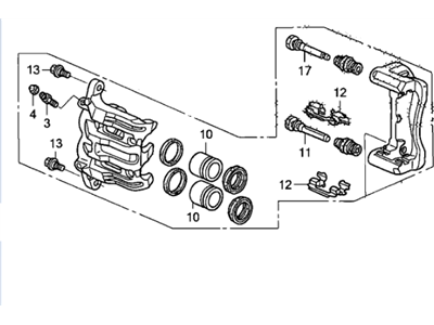 2011 Acura RDX Brake Caliper - 45018-SHJ-A01