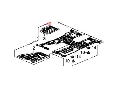 Acura 74110-TR3-A10 Engine Cover Assembly (Lower)