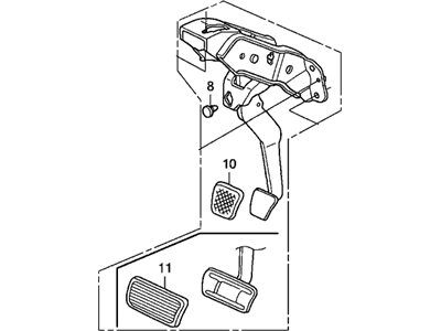 Acura 46600-SDA-A03 Pedal Assembly, Brake