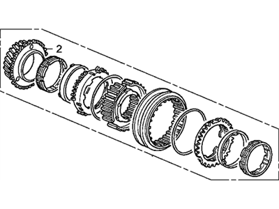 Acura 23444-PYZ-326 Gear Set, M-3Rd