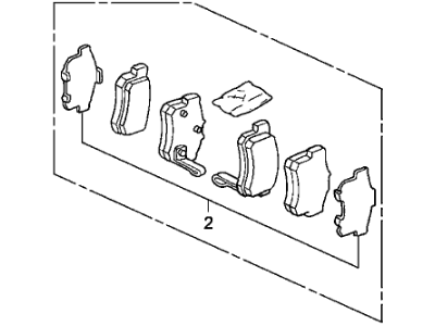 43022-SG0-020 Acura Rear Disc Brake pad Set (Type-11Clp) Illustration 1 of 1