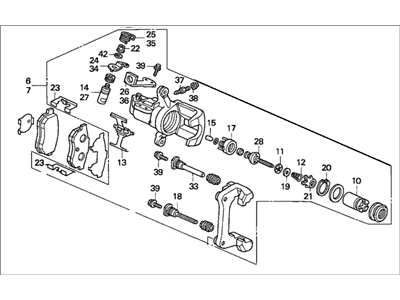 Acura Integra Brake Caliper - 43230-SR3-023