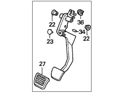 Acura 46910-SR3-J00 Pedal, Clutch