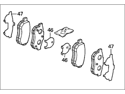 43022-SH3-G01 Acura Rear Disc Brake pad Set Illustration 1 of 1