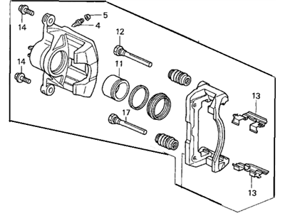 2002 Acura RSX Brake Caliper - 45018-S7A-J02RM