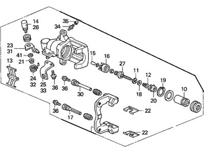 2005 Acura RSX Brake Caliper - 43018-S5A-J02RM