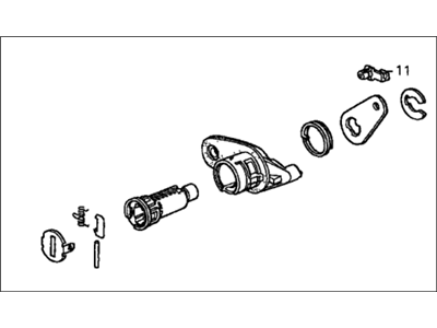 Acura 06748-SZ3-A01 Cylinder Kit, Trunk