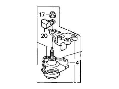 Acura 50820-S6M-023 Engine Side Mounting Rubber Assembly