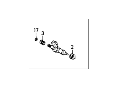 Acura 06164-PG7-A10 Injector Set, Fuel