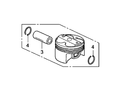 Acura 13030-PRB-A01 Piston Set (Over Size) (0.25)