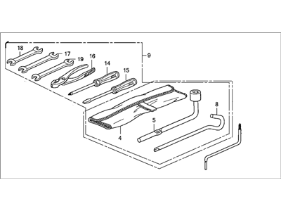 Acura 89000-SH3-A12 Tool Set (Sunroof)