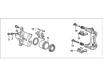 Acura 45018-SW5-003 Right Front Caliper Sub-Assembly