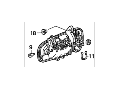 1998 Acura TL Door Handle - 72140-SW5-Y01YC