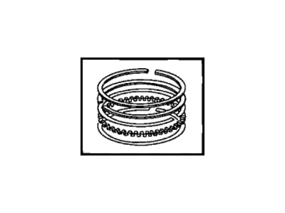 Acura 13021-PRA-E02 Piston Ring Set (Over Size) (0.25) (Riken)