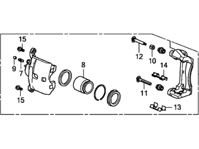 2013 Acura ILX Brake Caliper - 45018-SZW-000