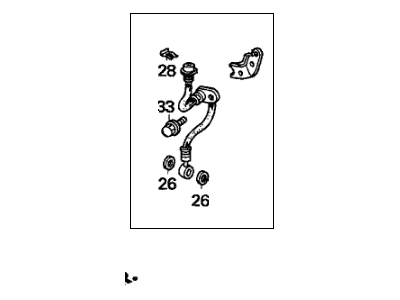 01464-SDA-A01 Acura Hose Set, Right Front Brake Illustration 1 of 1