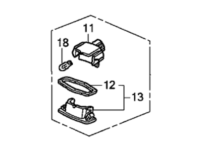 Acura 34100-SZ3-A01 License Plate Light Assembly