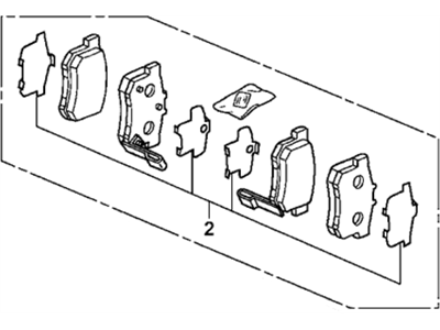 43022-SV4-A22 Acura Rear Disc Brake pad Set Illustration 1 of 1